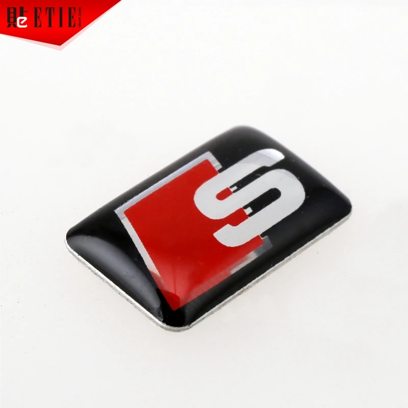 AUDI Steering Wheel 3D Sticker Emblem Decoration Metal Badge S-line