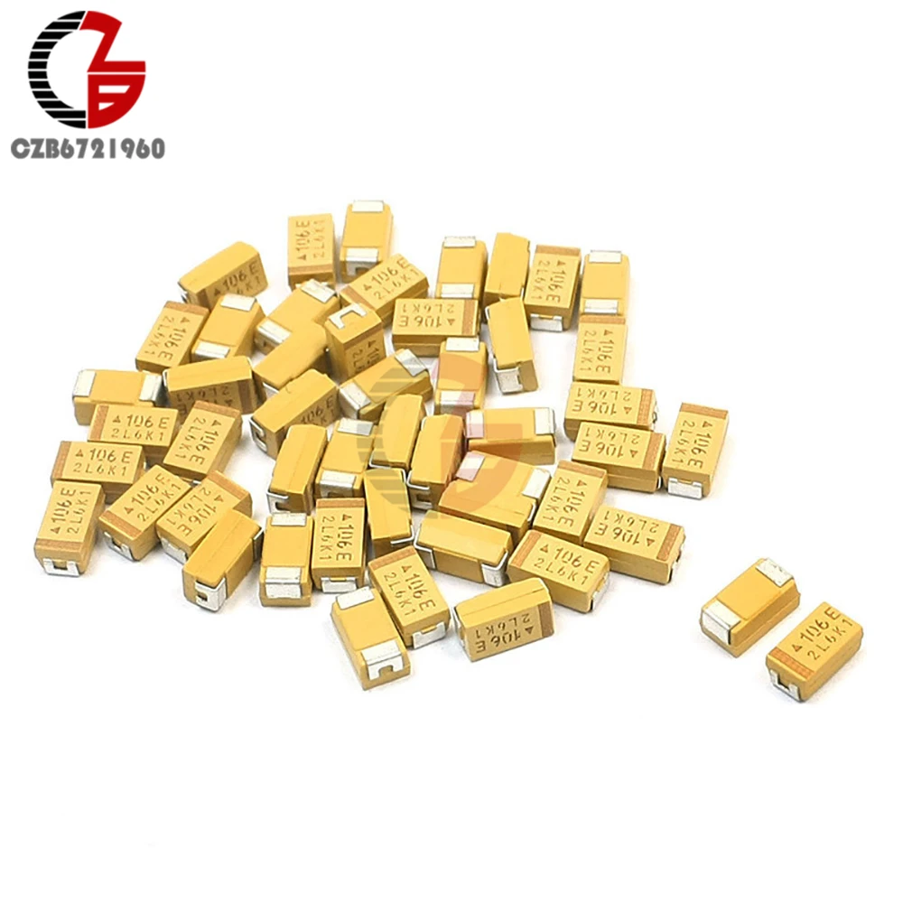 

20PCS Tantalum Capacitors 35V 10uF Type C SMD 6032 10% Surface Mount
