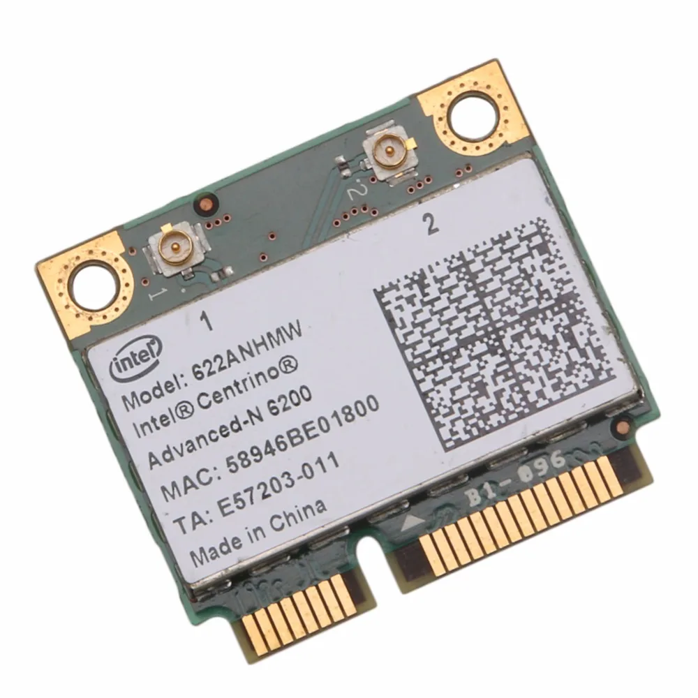 Планшет-Intel Half 622AN 6200 Mini карта pci-e 300 Мбит/с для DELL acer Gateway notebook Hot