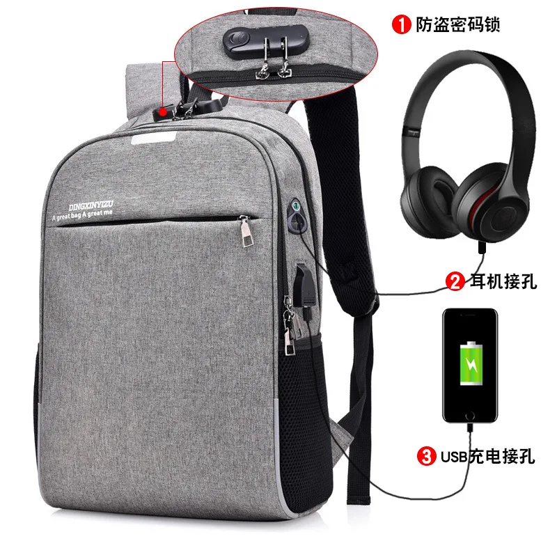 Новый USB порт для зарядки умный рюкзак с защитой от кражи кодовым замком ноутбука
