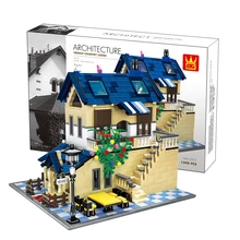 Wange Blocks Architecture Building Blocks French Country Lodge Model Villa house Educational Toys for children Gifts 5311