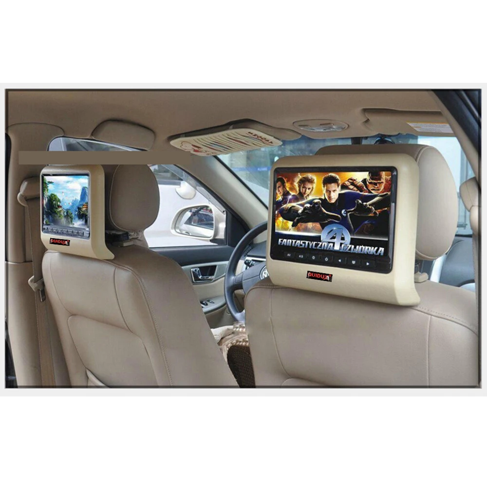 QUIDUX 10,1 дюймов HD Автомобильный подголовник dvd-плеер подголовник TFT lcd экран RCA монитор аудио видео Encosto de Cabeca com DVD