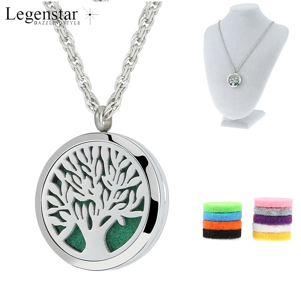 Legenstar Life Tree Aromatherapy Locket fit for Necklace Essential Oils Diffuser Stainless Steel Perfume Pendant | Украшения и