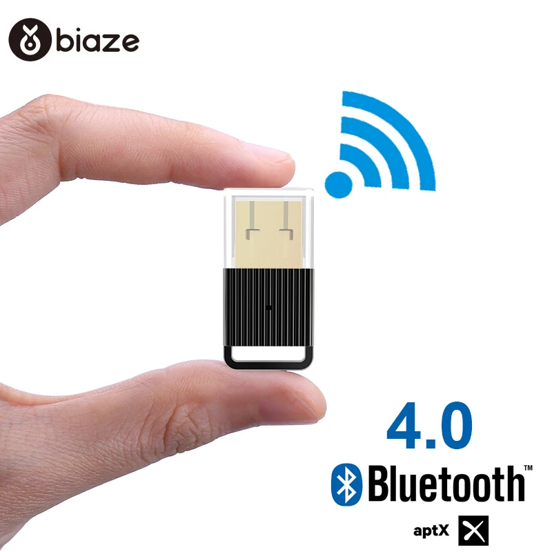 

Biaze USB Bluetooth Dongle Adapter 4.0 for PC Computer Speaker Wireless Mouse Bluetooth Music Audio Receiver Transmitter aptx