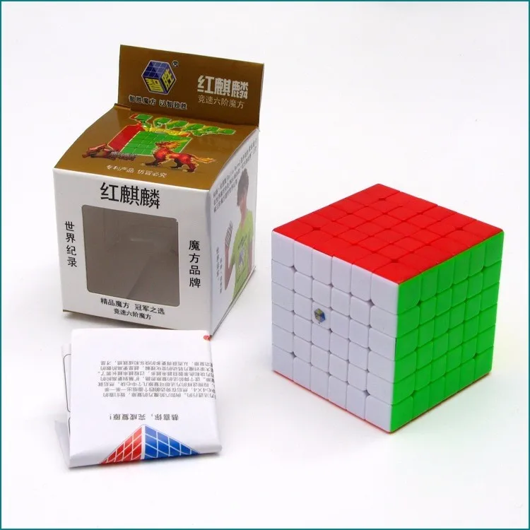 Чжишен Yuxin красный Kylin 6 Слои s Cube Stickerless/черный шесть Слои Cube Puzzle игрушки обучения и образования игрушка для детей