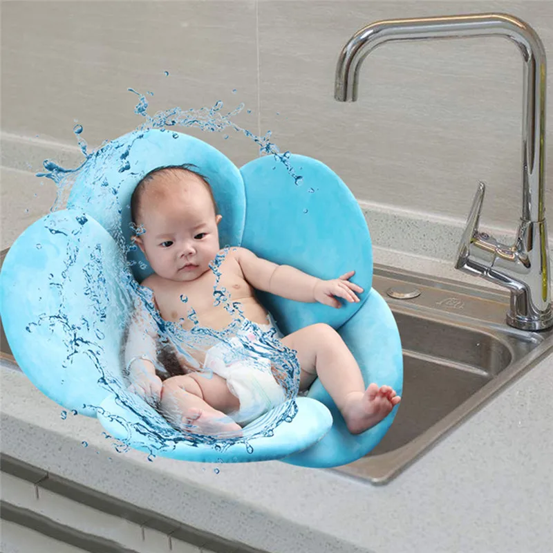 Flowering Bath tub for Baby Flowering Sink Bathtub For Baby Infant Sink Flower Shower Play Bathtub Pillow Sunflower Doormat
