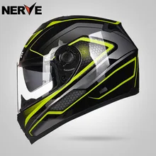 NERVE Motocicleta Moto capacete integral, fibra de vidro capacete de moto, equipamentos de proteção Motocross helm ECEscooter capacete