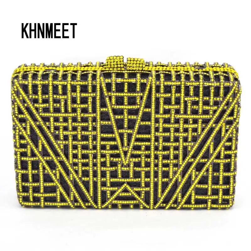 Buy Crystal Clutches Evening Bags Box Shape Women