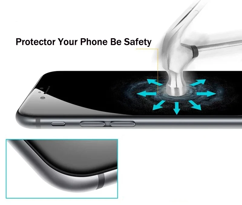 Закаленное стекло с полным покрытием для iPhone 7 6 6S 8 Plus 7G 5S 5 SE X Защитная пленка