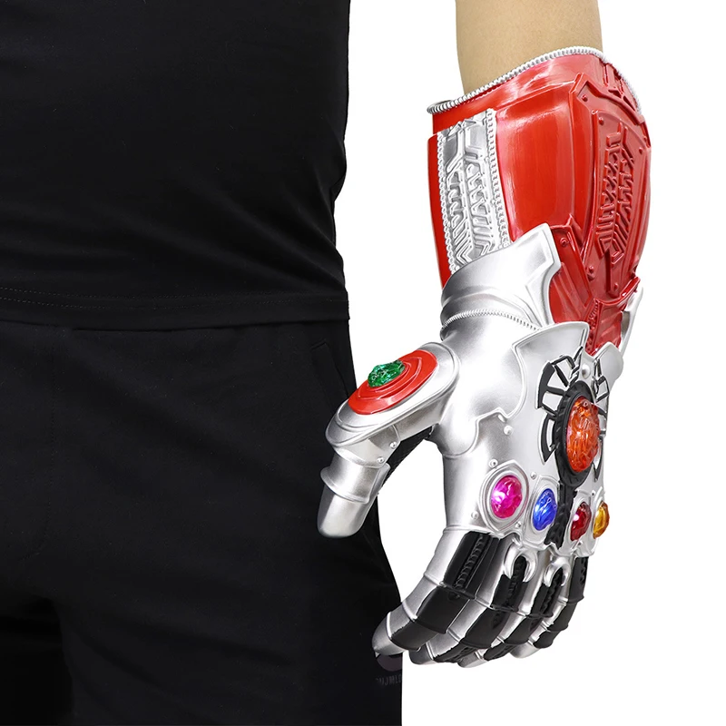 Новые перчатки Мстители 4, Железный человек, костюм со светодиодами, бесконечная перчатка, перчатки Таноса, Мстители, супергерой, Халк, опора, Железный человек, ПВХ маска для взрослых