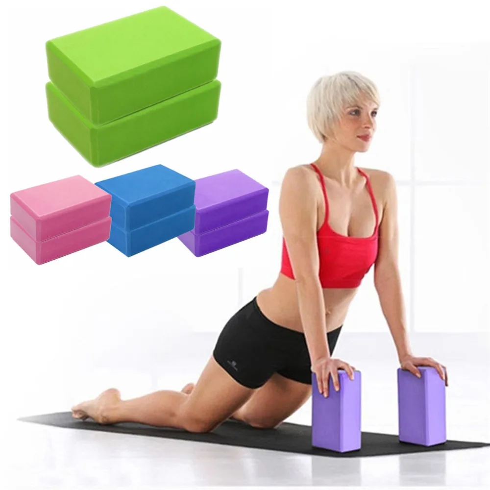 Exercise Fitness Yoga Blocks Foam Bolster Pillow Cushion EVA Gym