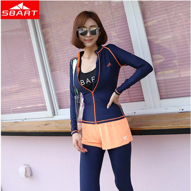 

SBART Women Surfing Rash Guards Pants Lycra Quick Dry Loose Comfortable Ladies Holiday Water Sports Rashguards Beach Shorts