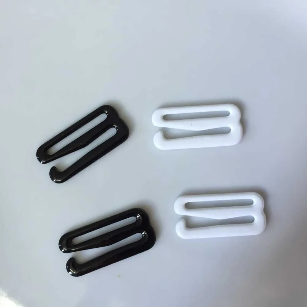 Free shipping 200 pcs / lot bra metal hooks 18mm white and black color