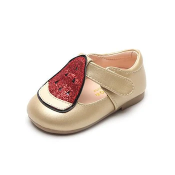 

Girls Shoes With Glitter Cute Watermelon Little Girl Flats 2019 Spring Summer Toddler Kids Leather Sandals Princess Sneakers