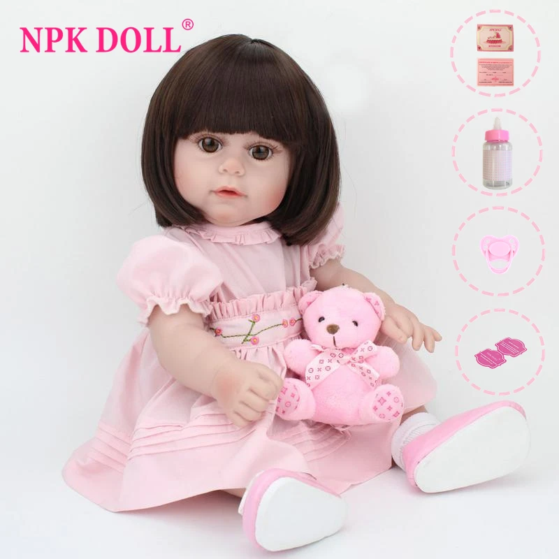 Кукла NPK Reborn Baby реалистичные виниловые игрушки короткие волосы поддельные