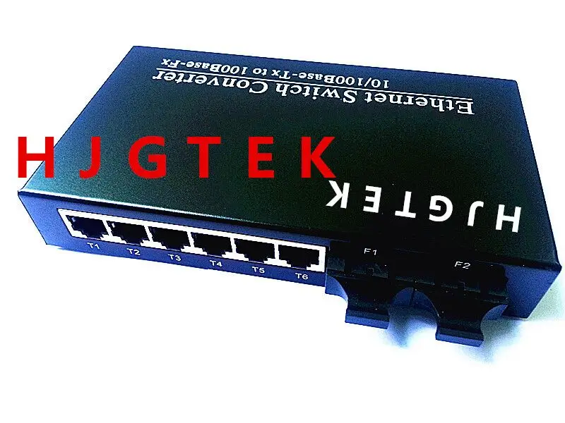 

2FX/6TX Fast Ethernet Fiber Switch 10/100Mbps Optical Media Converter Singlemode Duplex 6 UTP RJ-45 to SC Connector