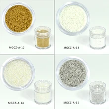 0,6~ 0,8 мм прозрачный дизайн ногтей цветной бисер "икра" дизайн ногтей в домашних условиях акриловые 3D мяч, наполнитель из микрошариков украшения 10 мл прозрачная банка