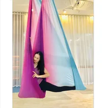 XC High Strength Colorful Aerial Yoga Hammock 5mx2.8m Anti-Gravity Yoga Belts For Exercise Yoga Top Air Yoga Hammock Swing Bed
