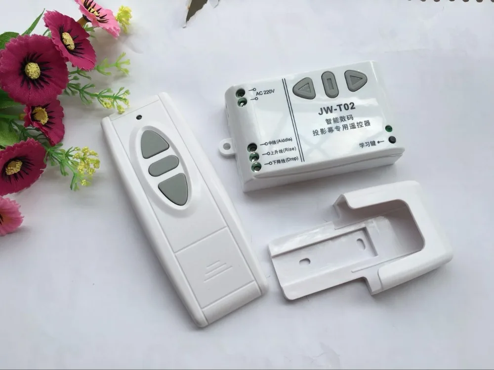 

AC 220V Digital Projection Screen Controller Electrical Curtain Motor Wireless Remote Control Switch Receiver 315/433MHZ