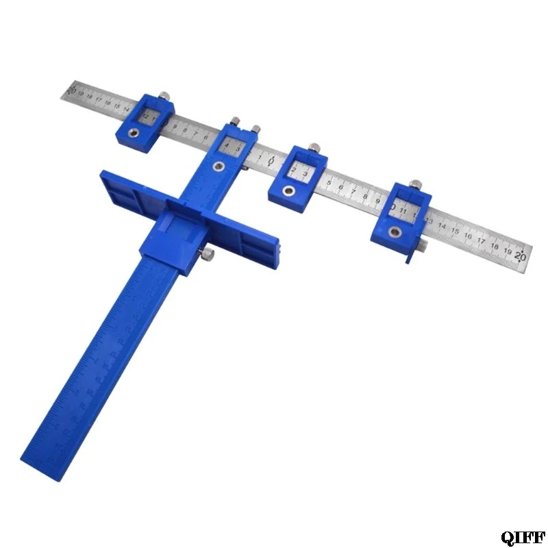 

Multi-function Drill Punch Locator Furniture Woodworking Drill Guide Drilling Dowelling Hole Saw Adjustable Jun21