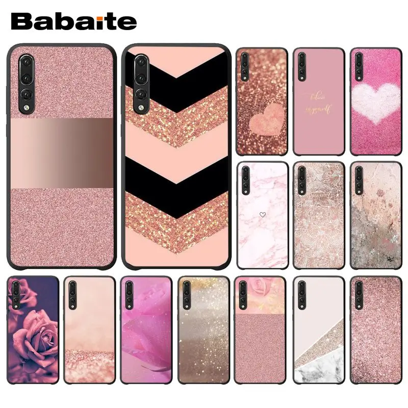 

Babaite Love Heart Gold Rose Marble Stripes Phone Case for Huawei P20Pro P20Lite Mate20Pro Mate20Lite P10 Honor10 Mate10Lite