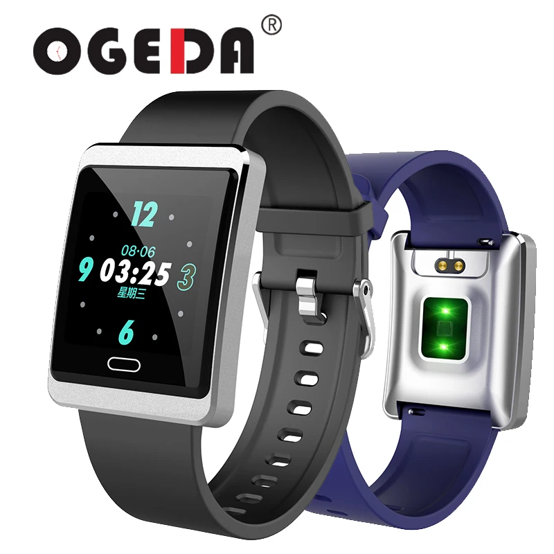 

OGEDA 2019 Men Smart watch Waterproof Sport For IOS Android phone Smartwatch Heart Rate Monitor Blood Pressure Functions Clock