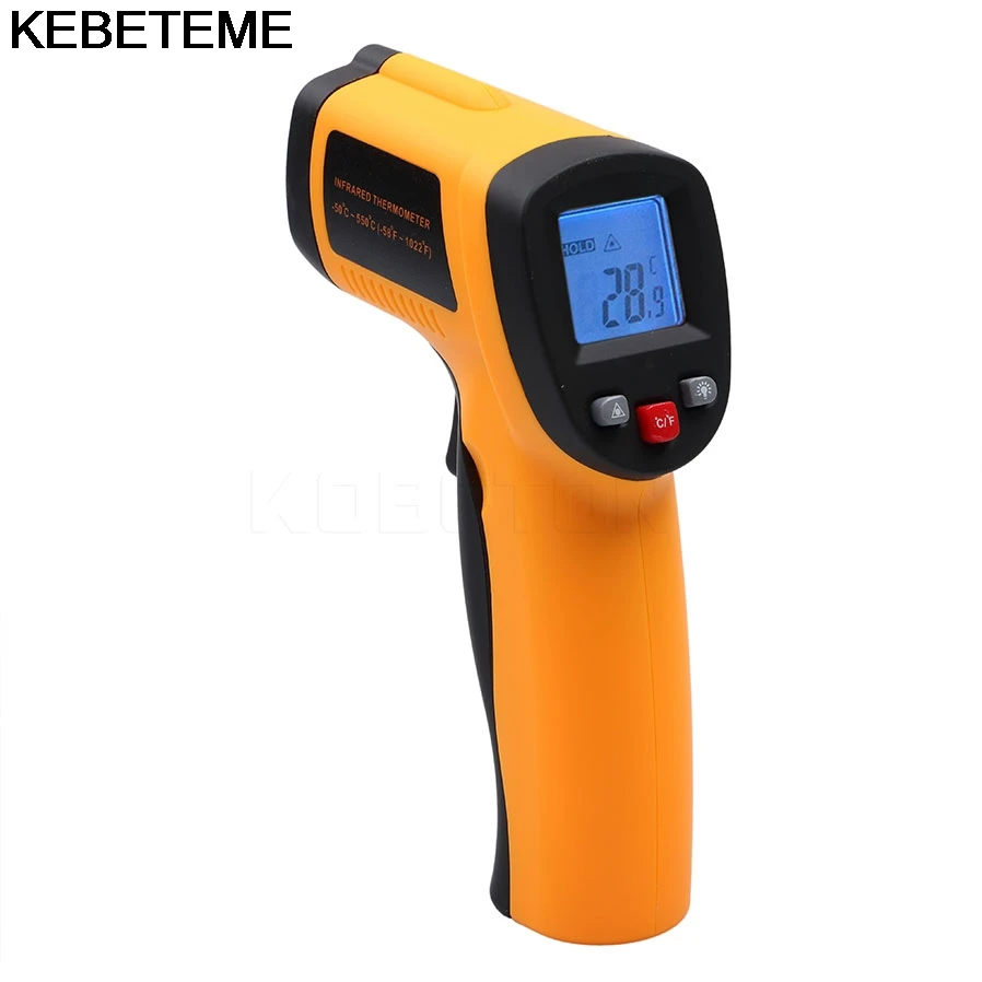 

Laser LCD Display Digital IR Infrared Thermometer Non-contact Temperature Meter Sensor Electronic Point Gun -50 to 550 degree