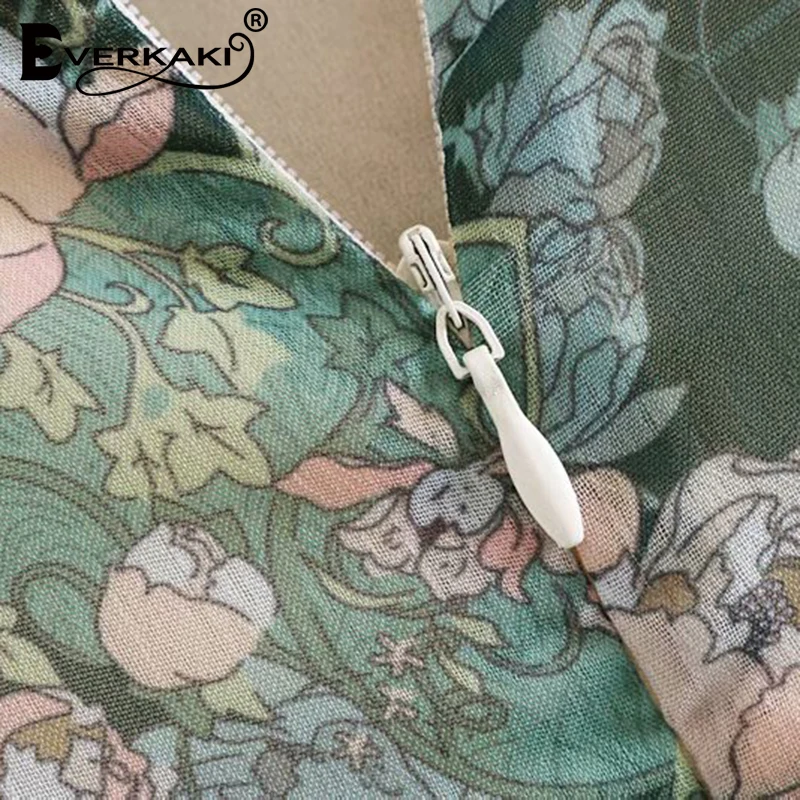 Everkaki Gypsy платье комбинация макси с принтом женское богемное кружевное лоскутное v