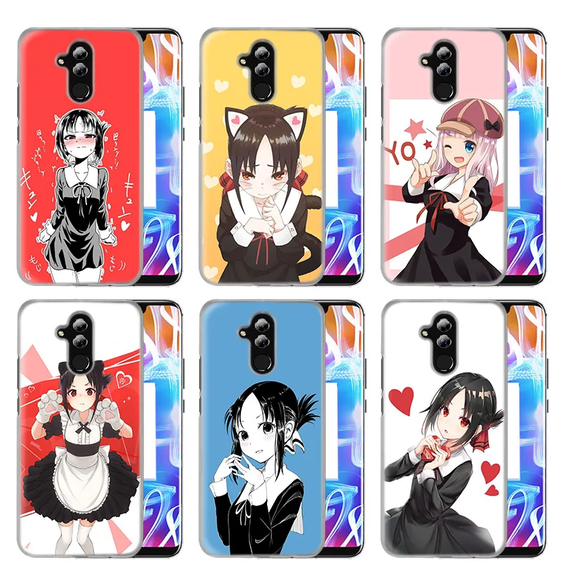 

Hard PC Case Cover For Huawei Honor P20 lite Mate 20 10 P10 P9 P8 8X 9 Lite P Smart + Plus 2017 2019 Nova 3i Anime kaguya Sama