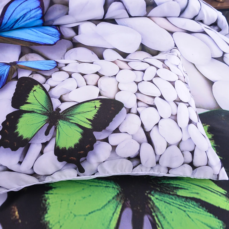 ZEIMON 3D комплект мягкого постельного белья бабочки булыжник печатных 2/3 шт. Набор полиэстер домашний текстиль постельное белье