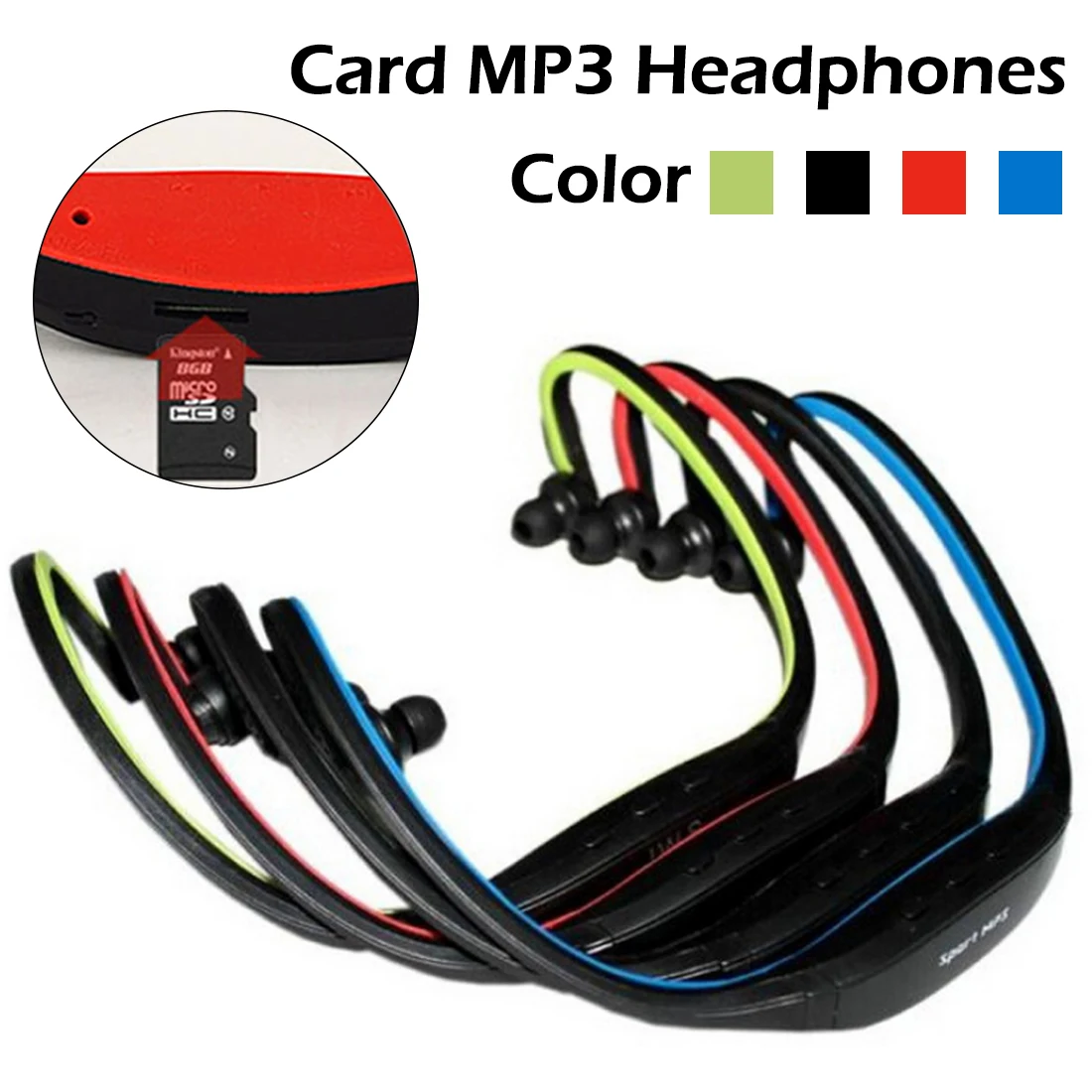 Portable Sport MP3 Player Portable Music Running Headphone Earphone Headset with TF Card Slot MP3 Music Player