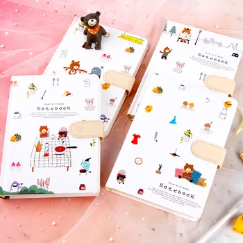 

Notebook Girl Hand Book Small Fresh Creative Diary Cute Magnetic Buckle Plan