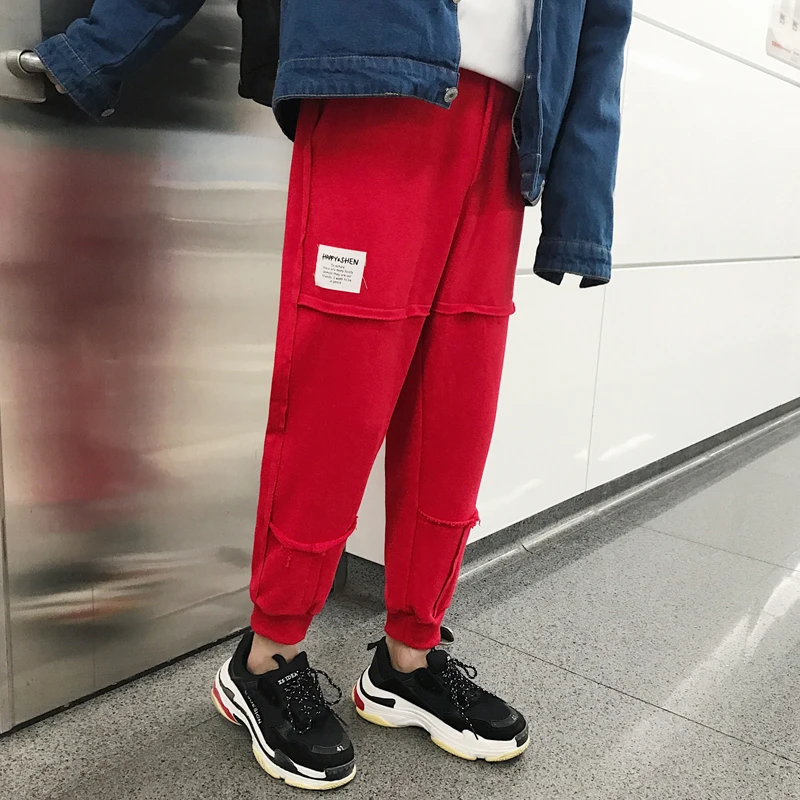 Fashion Casual Men's Feet Pants Spring And Autumn New M-2XL Solid Color Loose Nine Pants Four Colors PersonalityYouth Popular... Fashion Casual Men's Feet Pants Spring And Autumn New M-2XL Solid Color Loose Nine Pants Four Colors PersonalityYouth Popular...