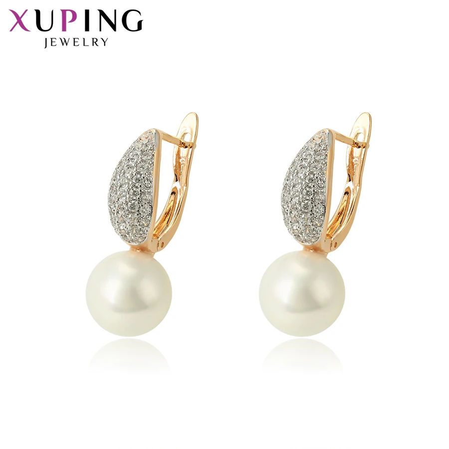 

11.11 Xuping Fashion Luxury Imitate Pearls Earrings High Quality Charm Design Multi-color Plated Christmas Jewelry S110,2-97031