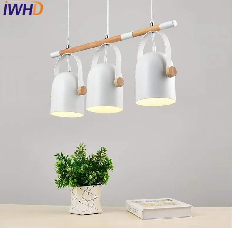 Iwhd hierro suspensión luminaire LED Lámparas colgantes moda moderna blanco hierro lámpara colgante hogar Iluminación lámparas iluminacion