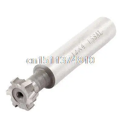 

12mm Cutting Dia 4mm Depth 6 Flutes Straight Shank T Slot Cutter Tool