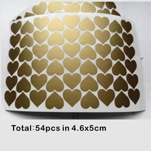 

Set of 54 Gold Heart Wall Stickers Wallpaper Decals DIY Nursery Art Mural Kids Bedroom Decor