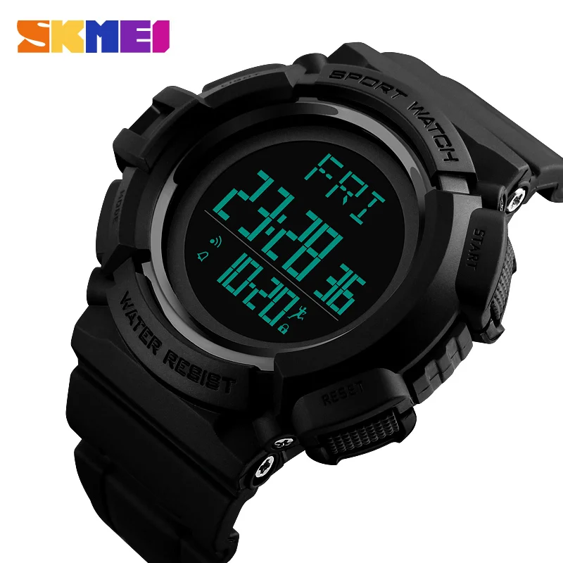 

SKMEI Sports Men Watch Countdown Double Time Sports Wristwatch Alarm Clock Waterproof Digital Watches 1339 Relogio Masculino New