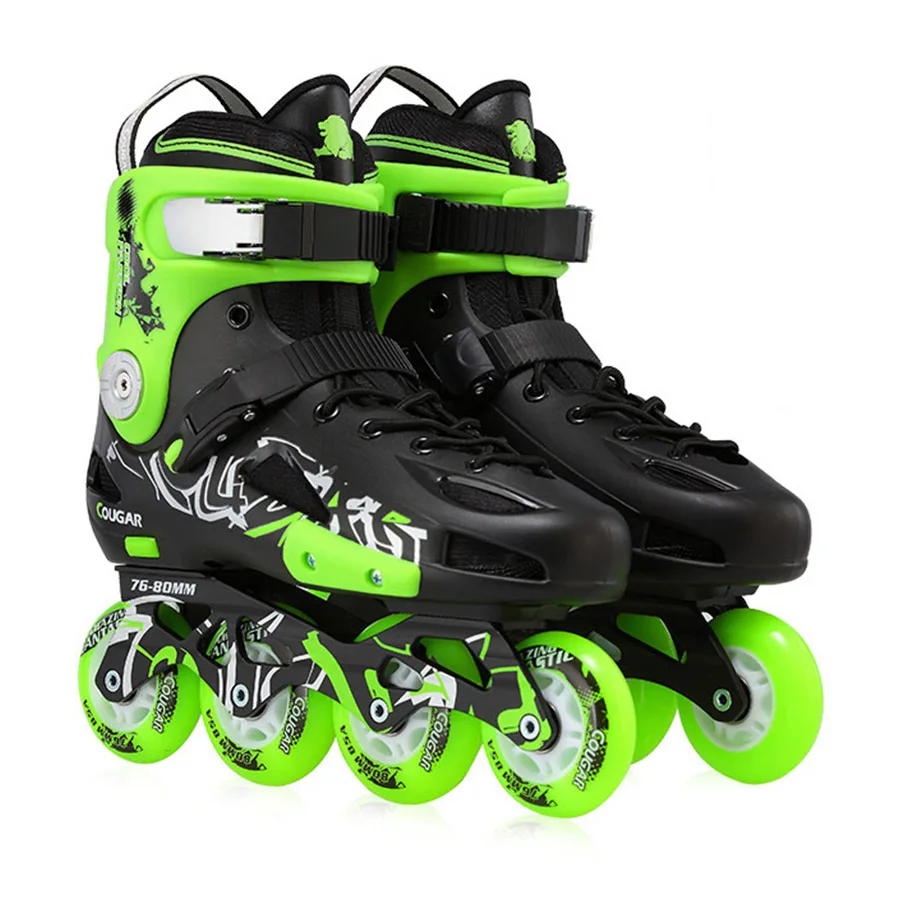 الأصلي كوغار MZS307 سباق التعرج حذاء تزلج بعجلات الأسطوانة أحذية التزلج سباق التعرج انزلاق الحرة أحذية التزلج Patines Adulto Patins حذاء رياضة