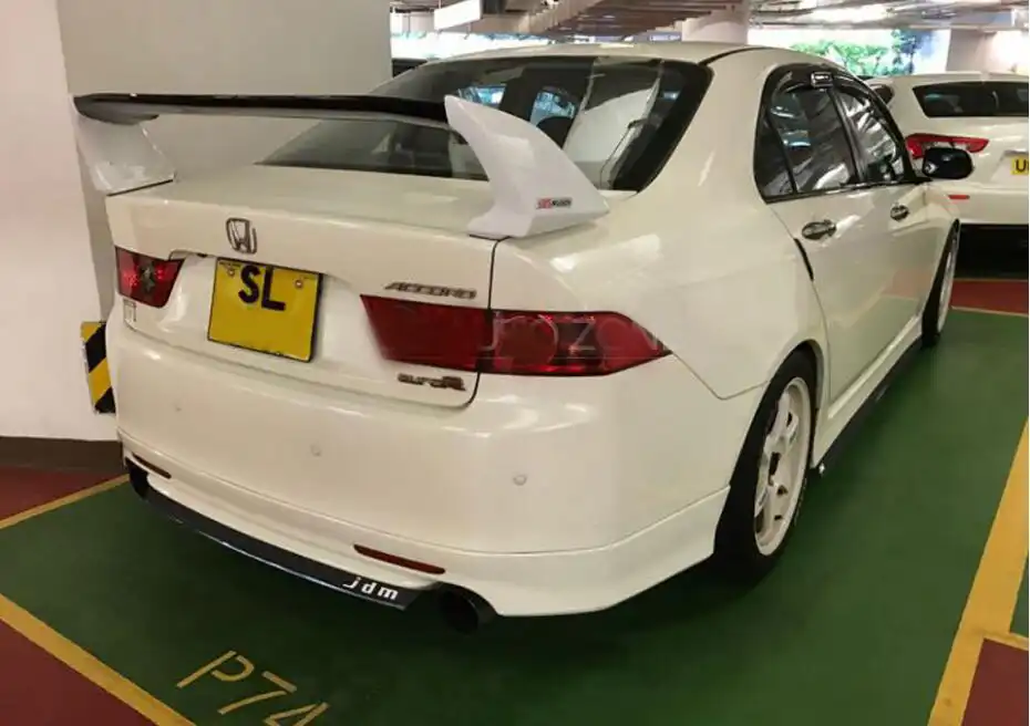 For HONDA ACCORD EURO R(CL7) Spoiler ABS Material Car Rear Wing Primer Color Rear Spoiler For