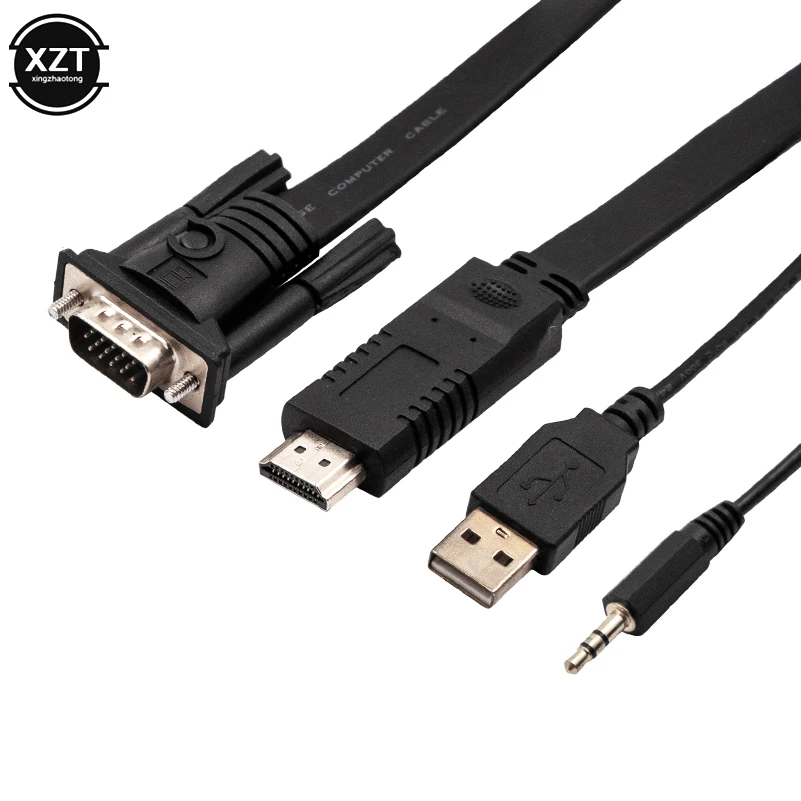 1080P Vention HDMI в VGA конвертер кабель с 3 5 мм аудио адаптер для Xbox 360 PS3 ноутбук ТВ