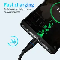 כבל נתונים כבל USB מיקרו נתונים מגנטית Fast טעינה כבל מגנט מטען עבור iPhone סמסונג Huawei Xiaomi אנדרואיד טלפון (5)