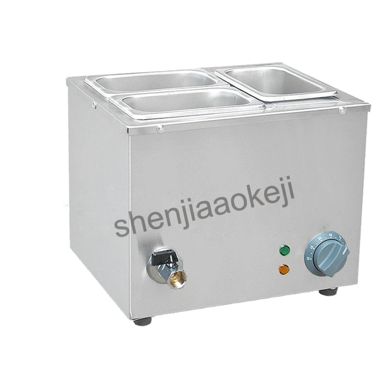 Commercial Chocolate Melting Machine Three-cylinder Electric Chocolate Fountain Fondue Hot Melt Pot Melter Machine 1pc