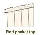 rod pocket top