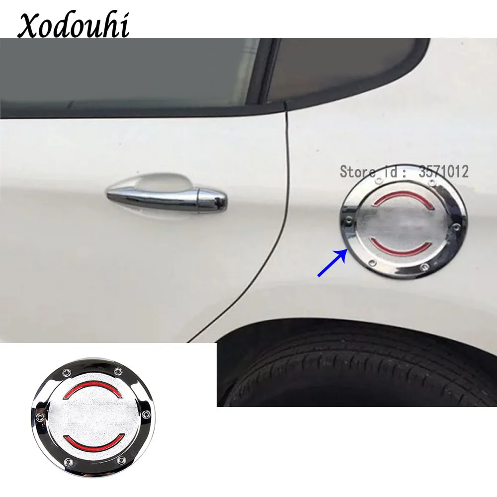 

car Styling Gas/Fuel/Oil tank Cover Cap stick ABS chrome lamp frame trim 1pcs For Peugeot 2008 2014 2015 2016 2017