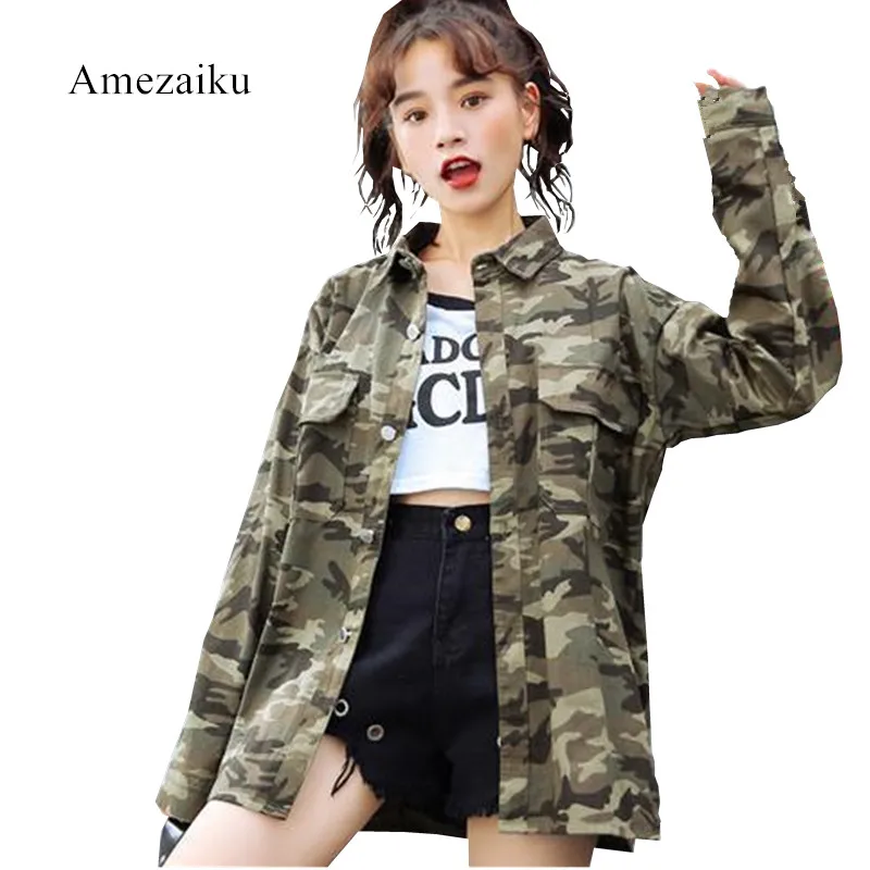 2018 Winter autumn Women Jacket Military Street Style