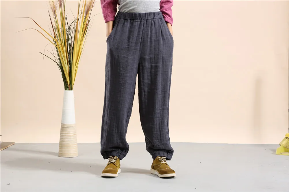 Women New Palazzo Hip Pants Linen Hop Crotch match Pantalon 2019 Loose All Drop Fashion Haren zEqxnwdO