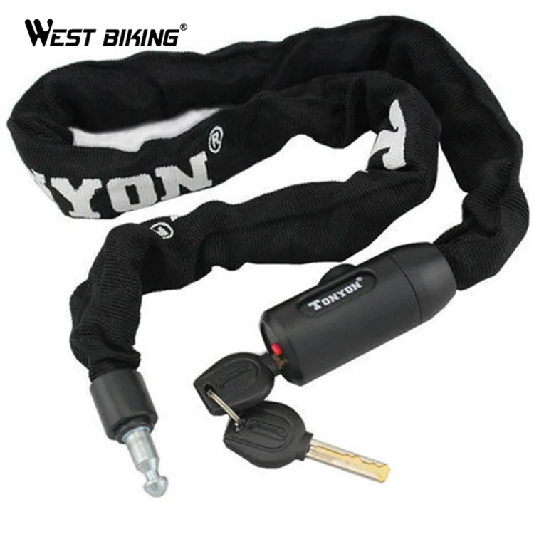 baratas Ciclismo Bicicleta Bloquear 90 cm Anti roubo Preto Ciclismo Da Bicicleta de Aço Cadeia Bloccare Montanha Bicicleta Elétrica Da Motocicleta Bloqueio Cadeia