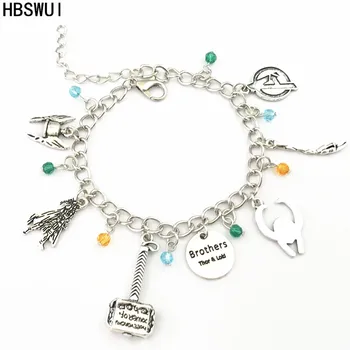 

HBSWUI Wholesale Free shipping 20pcs a lot Thor and Loki charm Bracelet DTHVFH03