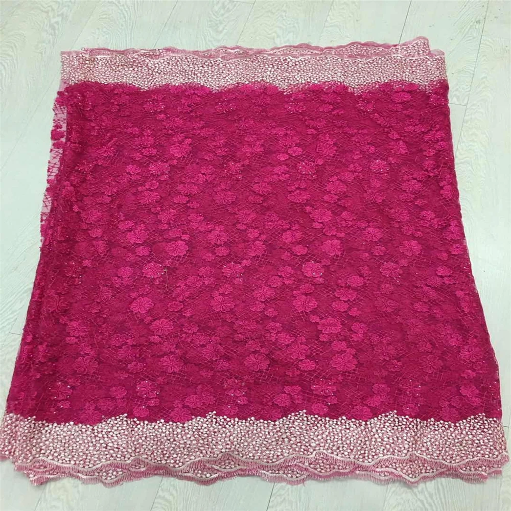 

LOVE THANKS LACE Nigeria Party Dresses Fabric 2018 Double Color French Embroidery Net Lace Fabric X52-1